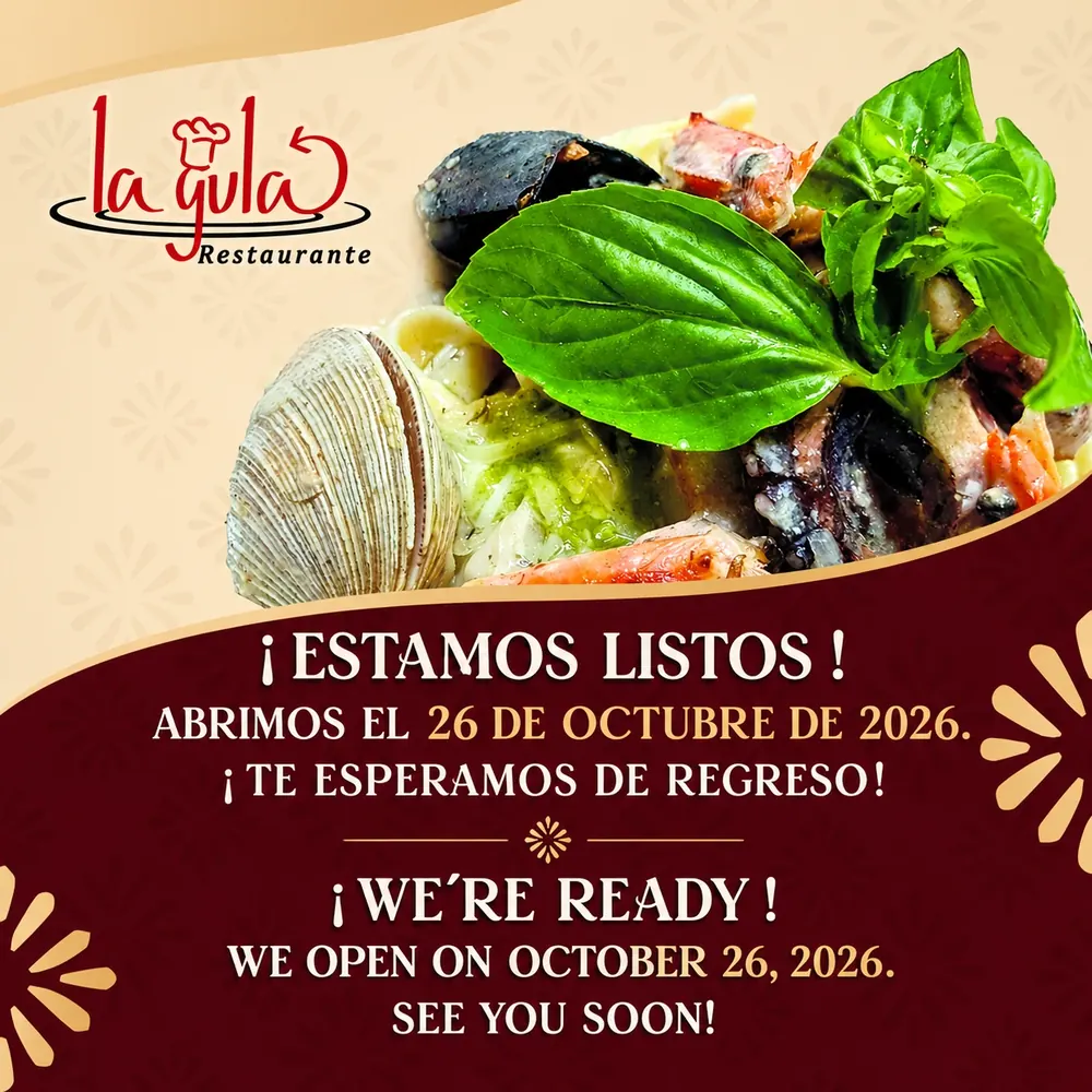 We're ready! La Gula reopens on October 26, 2026. See you soon!