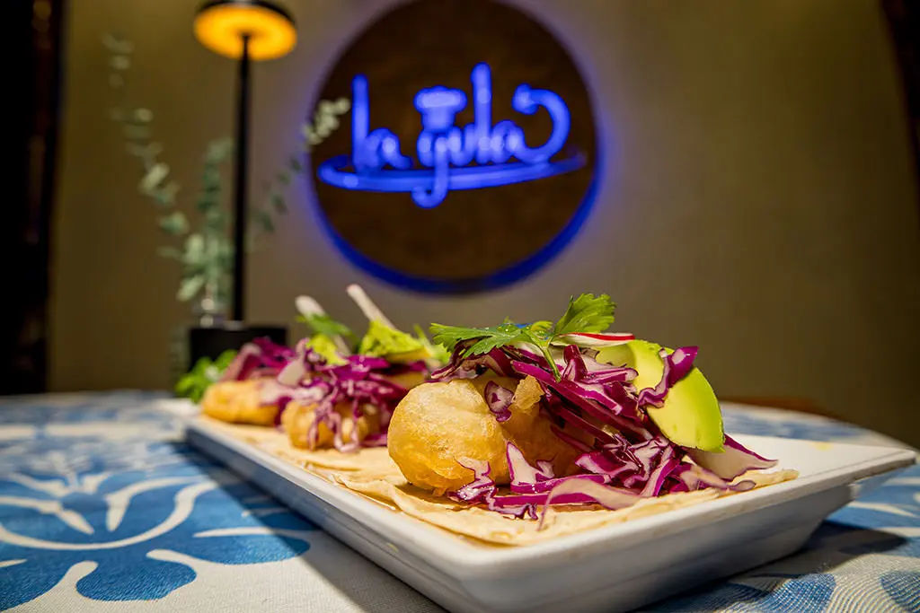 Tempura fish tacos